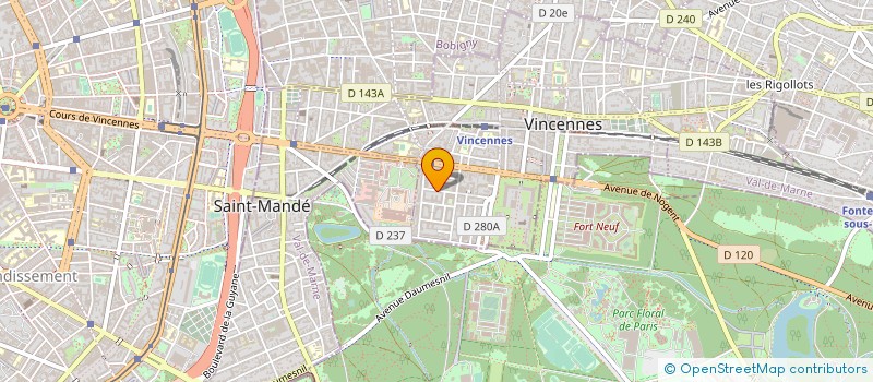 localisation de l'entreprise MADAME PATRICIA NATHAL BOURRILLON à VINCENNES