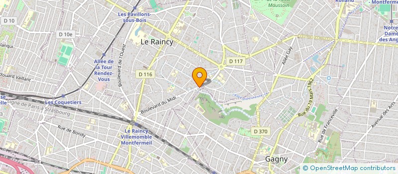 localisation de l'entreprise MADAME PATRICIA PEIDES à LE RAINCY