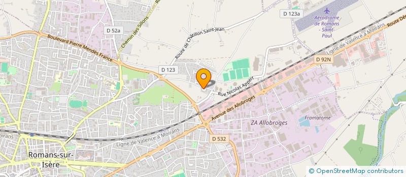 localisation de l'entreprise MADAME PATRICIA PENON  ROMANS-SUR-ISERE