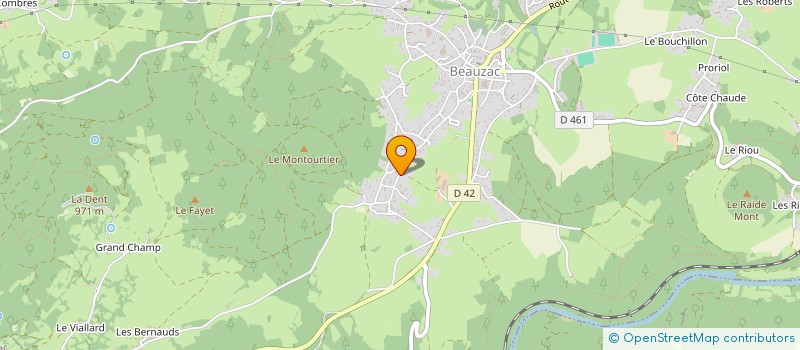 localisation de l'entreprise MADAME PATRICIA PERRIN  BEAUZAC