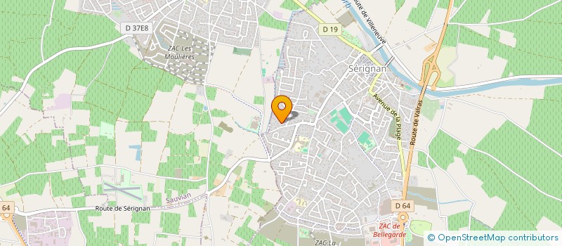 localisation de l'entreprise MADAME PATRICIA PINDON  SERIGNAN