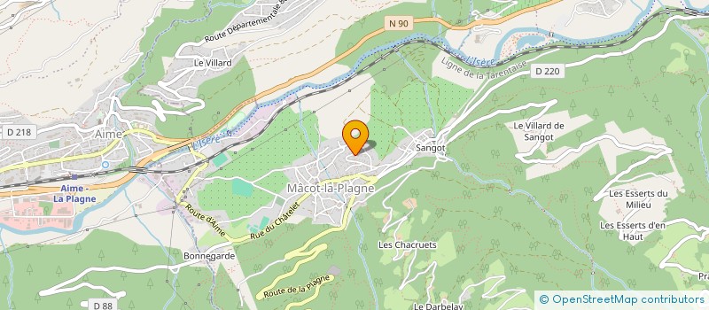 localisation de l'entreprise MADAME PATRICIA POSSOZ  LA PLAGNE TARENTAISE