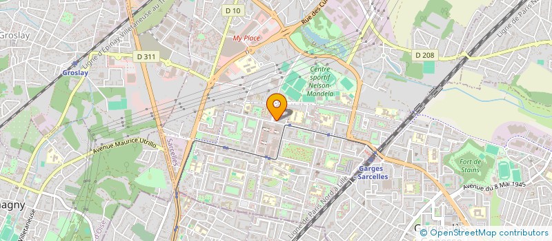 localisation de l'entreprise MADAME PATRICIA RIVIERE  SARCELLES