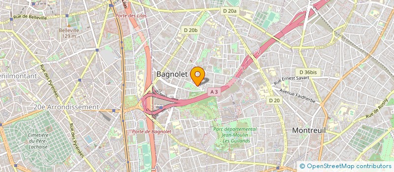 localisation de l'entreprise MADAME PATRICIA ROBIN à BAGNOLET