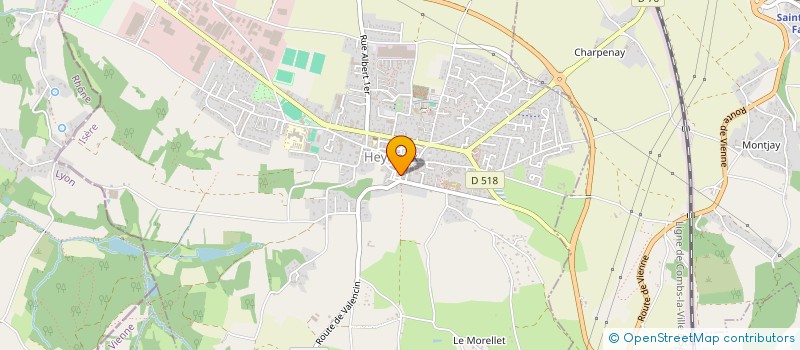 localisation de l'entreprise MADAME PATRICIA RODRIGUEZ  HEYRIEUX