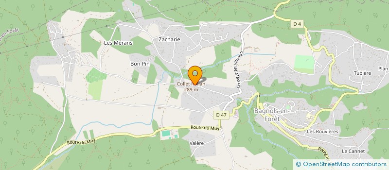 localisation de l'entreprise MADAME PATRICIA ROMEO  BAGNOLS-EN-FORET