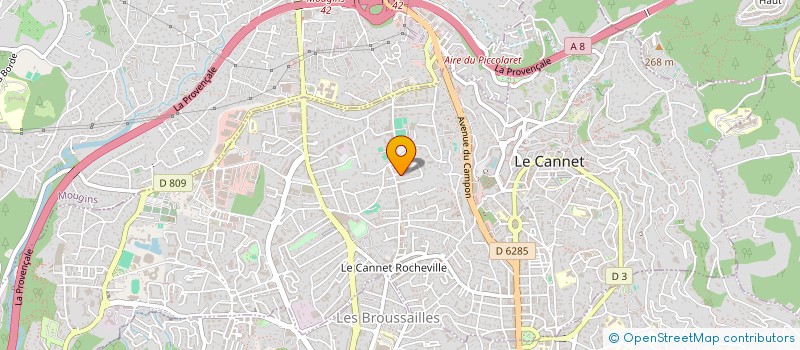 localisation de l'entreprise MADAME PATRICIA SANESE à LE CANNET