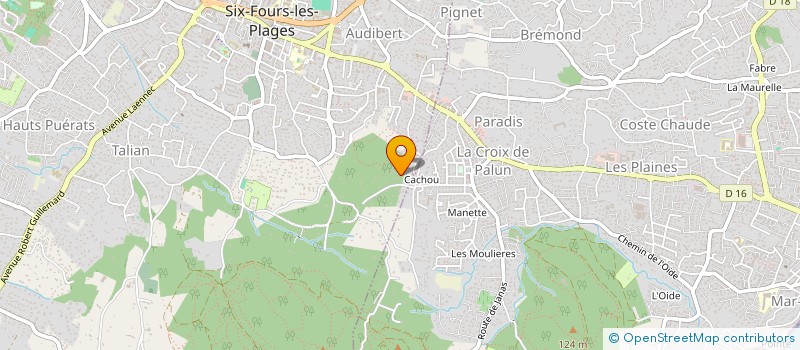 localisation de l'entreprise MADAME PATRICIA SANTELLI  SIX-FOURS-LES-PLAGES