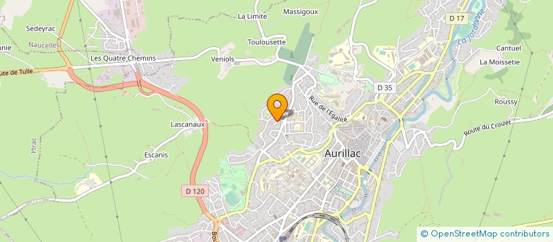 localisation de l'entreprise MADAME PATRICIA SOUFFLET à AURILLAC