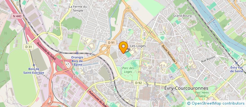 localisation de l'entreprise MADAME PATRICIA SPRINGER  EVRY-COURCOURONNES