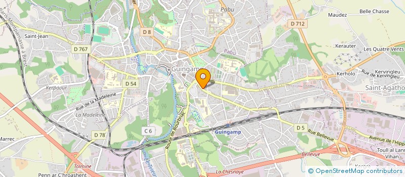 localisation de l'entreprise MADAME PATRICIA THOMAS à GUINGAMP