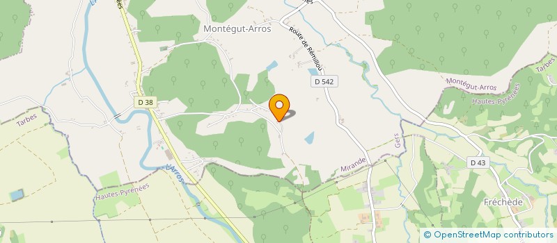 localisation de l'entreprise MADAME PATRICIA THUEUX  MONTEGUT-ARROS