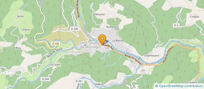 localisation de l'entreprise MADAME PATRICIA VABRE  SAINT-SAUVEUR-DE-MONTAGUT