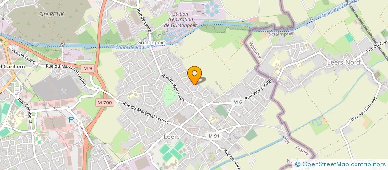 localisation de l'entreprise MADAME PATRICIA VANSTEENKISTE  LEERS