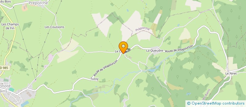 localisation de l'entreprise MADAME PATRICIA VIGNE à SAINT-HONORE-LES-BAINS