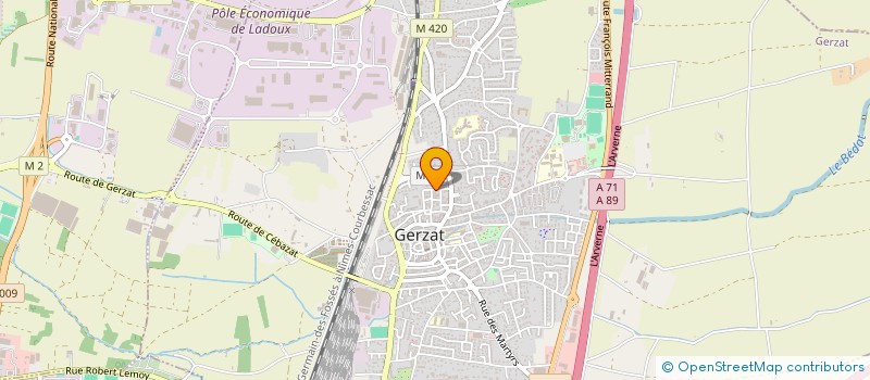 localisation de l'entreprise MADAME PATRICIA VODABLE  GERZAT