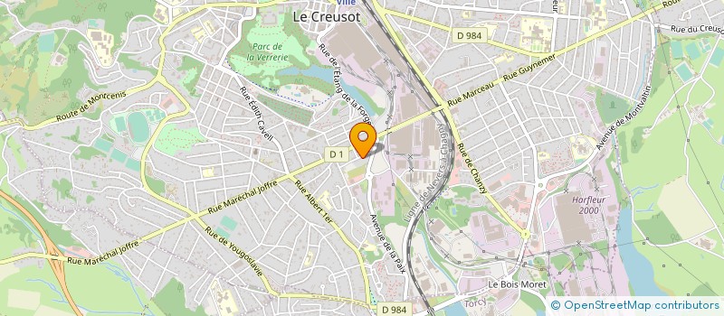 localisation de l'entreprise MADAME PATRICIA WEBERT  LE CREUSOT