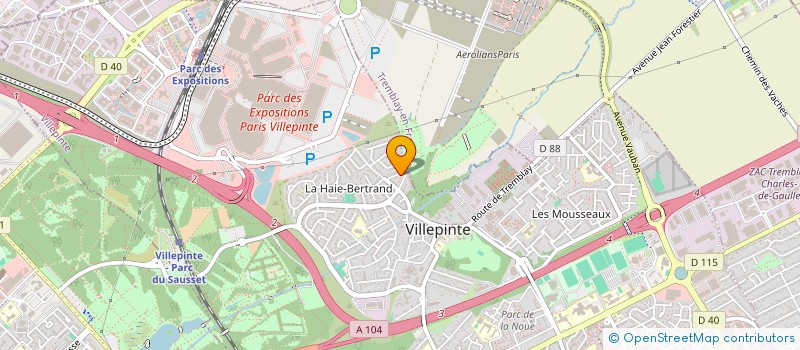 localisation de l'entreprise MADAME PATRICIA ZENATI à VILLEPINTE