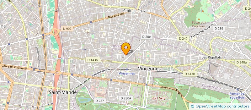 localisation de l'entreprise MADAME PAULA ALPALHAO FERREIRA à VINCENNES