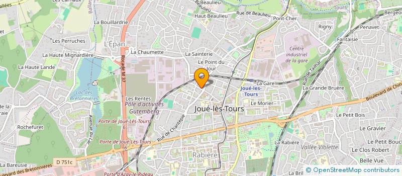 localisation de l'entreprise MADAME PAULA PEREIRA  JOUE-LES-TOURS