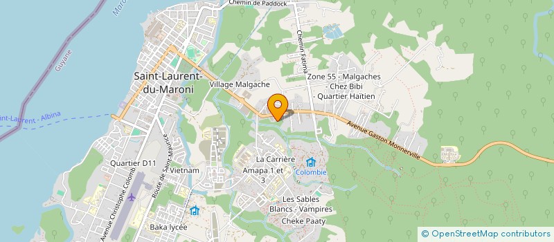 localisation de l'entreprise MADAME PAULA VILELA DE MORAES  SAINT-LAURENT-DU-MARONI