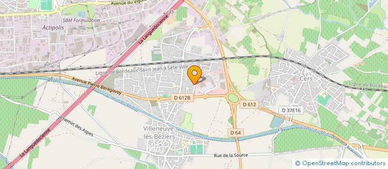 localisation de l'entreprise MADAME PAULE BOSSEZ à VILLENEUVE-LES-BEZIERS