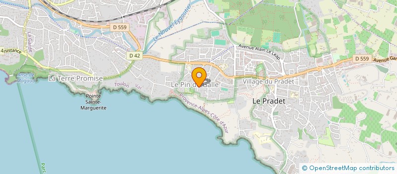 localisation de l'entreprise MADAME PAULE FORNER à LE PRADET
