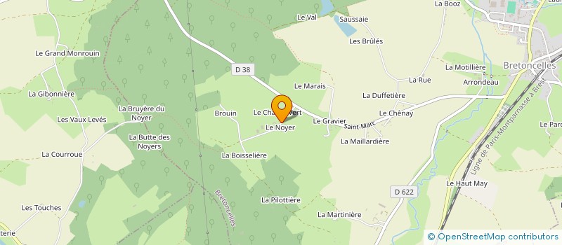 localisation de l'entreprise MADAME PAULE GARREAU à BRETONCELLES