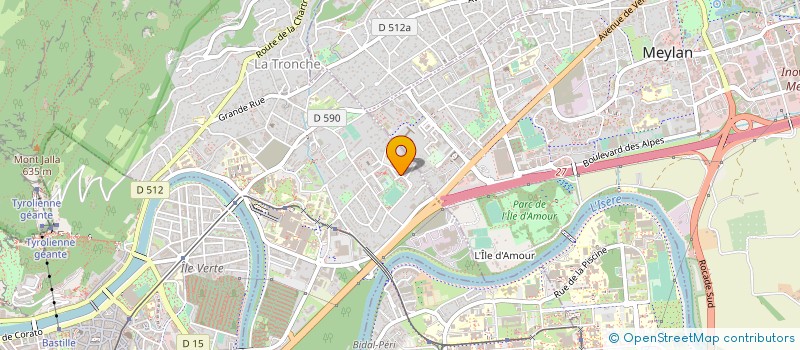 localisation de l'entreprise MADAME PAULE GRANGE  LA TRONCHE