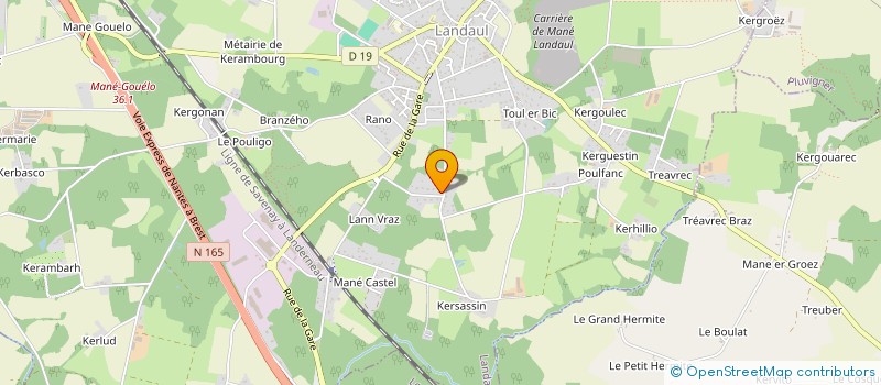 localisation de l'entreprise MADAME PAULE LERAY à LANDAUL