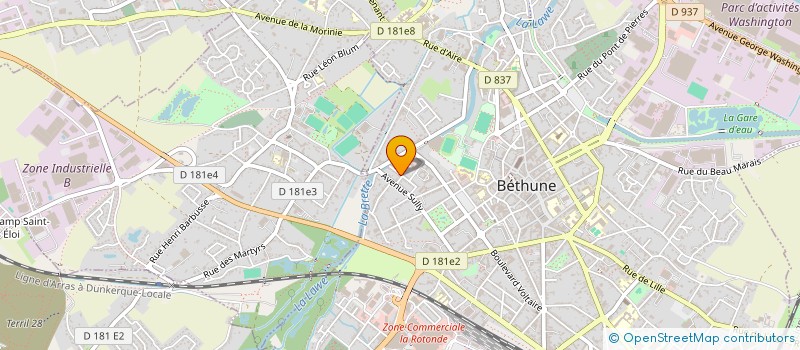 localisation de l'entreprise MADAME PAULE LEROY à BETHUNE