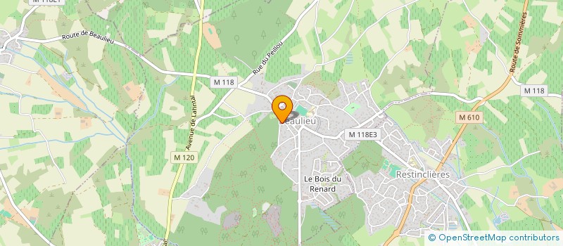 localisation de l'entreprise MADAME PAULE MOULIN  BEAULIEU