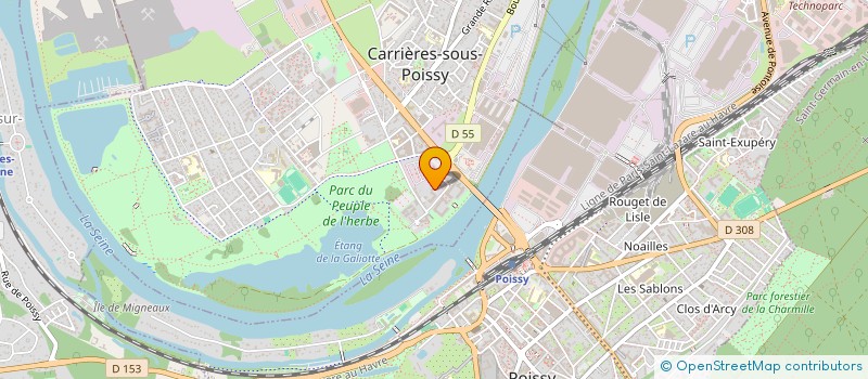 localisation de l'entreprise MADAME PAULE NZILA-NGOMA  CARRIERES-SOUS-POISSY