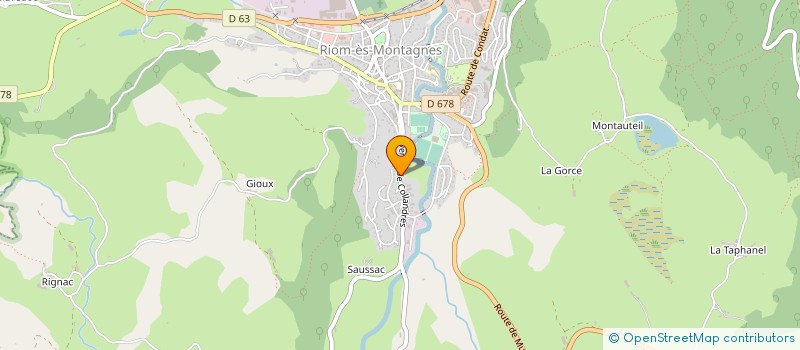 localisation de l'entreprise MADAME PAULETTE BROMET à RIOM-ES-MONTAGNES