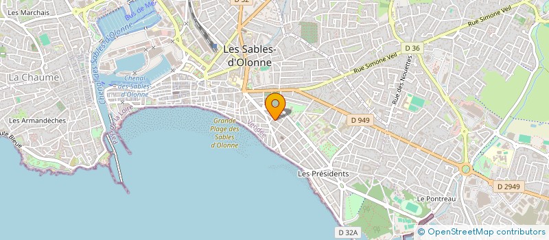 localisation de l'entreprise MADAME PAULETTE BRUNEAU à LES SABLES D'OLONNE