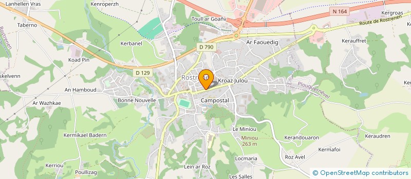 localisation de l'entreprise MADAME PAULETTE CHAROY à ROSTRENEN