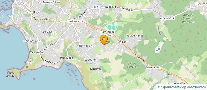 localisation de l'entreprise MADAME PAULETTE CORVELLEC  TREBEURDEN