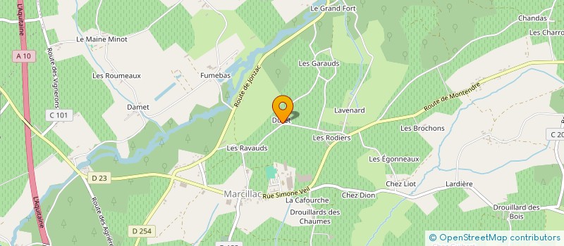 localisation de l'entreprise MADAME PAULETTE COUILLAUD  VAL-DE-LIVENNE