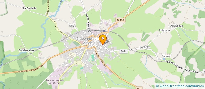 localisation de l'entreprise MADAME PAULETTE COUTOULY à CRAPONNE-SUR-ARZON