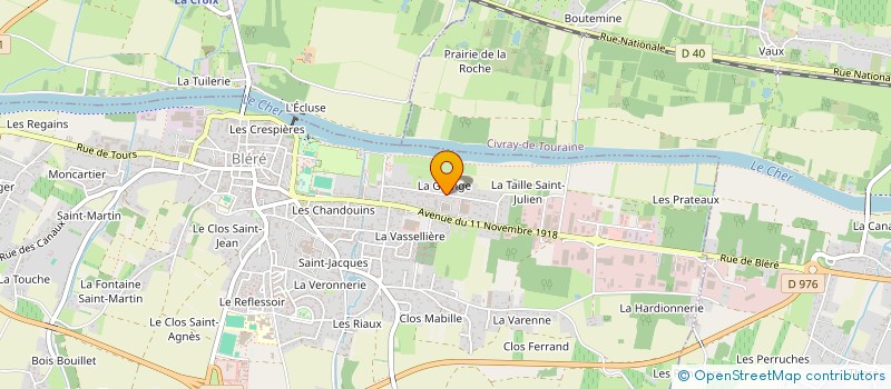 localisation de l'entreprise MADAME PAULETTE CURASSIER à BLERE