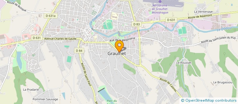 localisation de l'entreprise MADAME PAULETTE DUMOULIN  GRAULHET