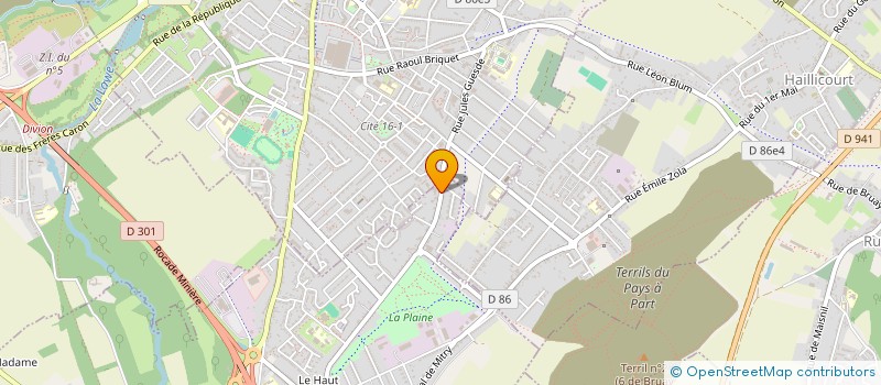 localisation de l'entreprise MADAME PAULETTE FONTAINE  HOUDAIN