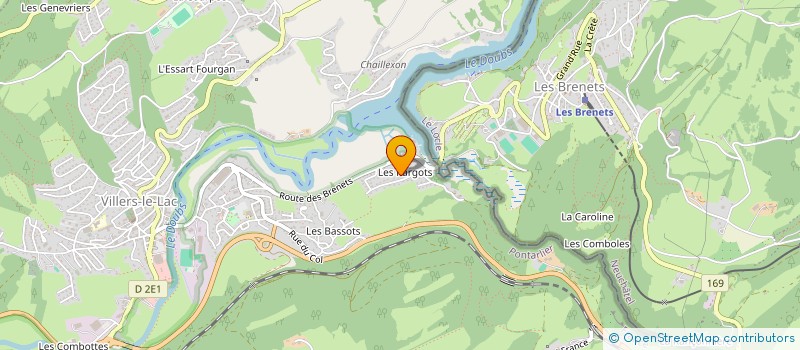 localisation de l'entreprise MADAME PAULETTE GIRARDOT  VILLERS-LE-LAC