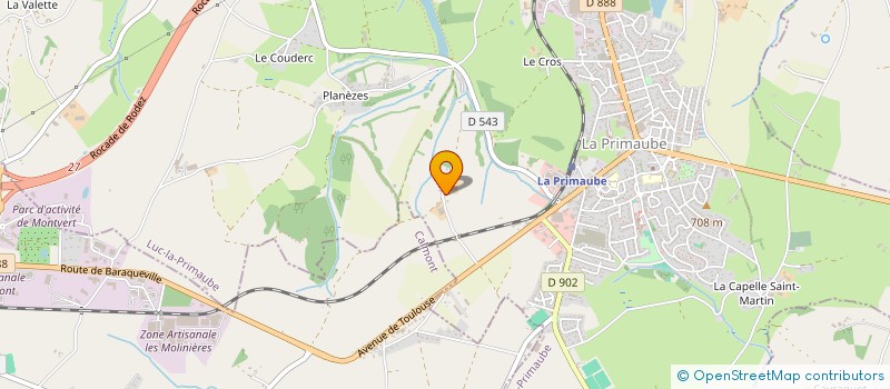 localisation de l'entreprise MADAME PAULETTE GRANDET  LUC-LA-PRIMAUBE