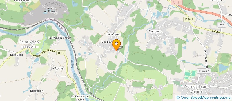 localisation de l'entreprise MADAME PAULETTE GUYONNAUD à VERNEUIL-SUR-VIENNE