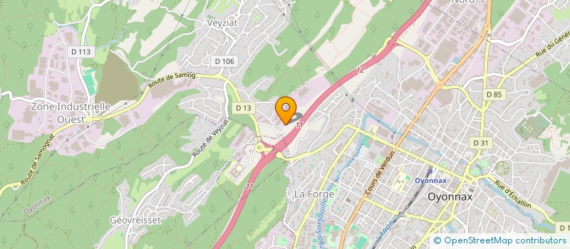 localisation de l'entreprise MADAME PAULETTE JACQUET à OYONNAX