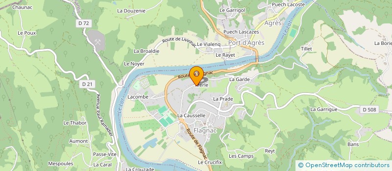 localisation de l'entreprise MADAME PAULETTE LABORIE à FLAGNAC