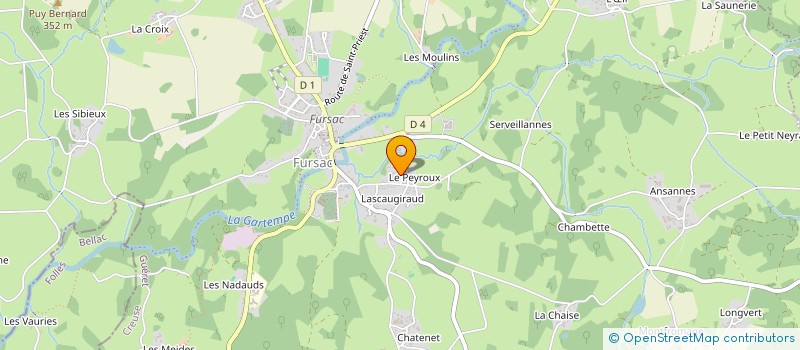 localisation de l'entreprise MADAME PAULETTE LACOUR à FURSAC