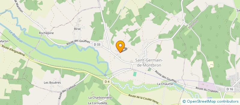localisation de l'entreprise MADAME PAULETTE LAVILLE à SAINT-GERMAIN-DE-MONTBRON