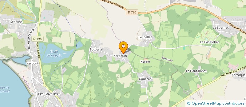 localisation de l'entreprise MADAME PAULETTE LE BOTERF  SAINT-GILDAS-DE-RHUYS